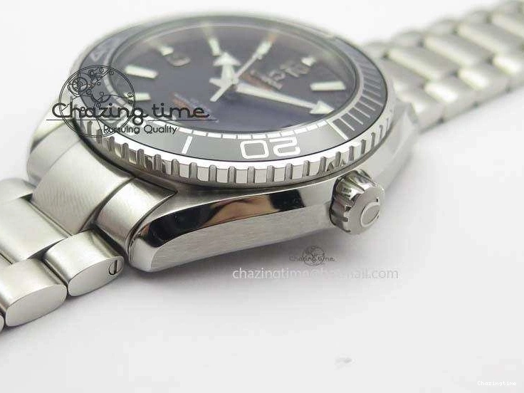 0710 Planet Ocean 2016 43.5mm SS Black Bezel BP 1:1 Best Edition Black Dial On SS Bracelet A GoodFit 8195
